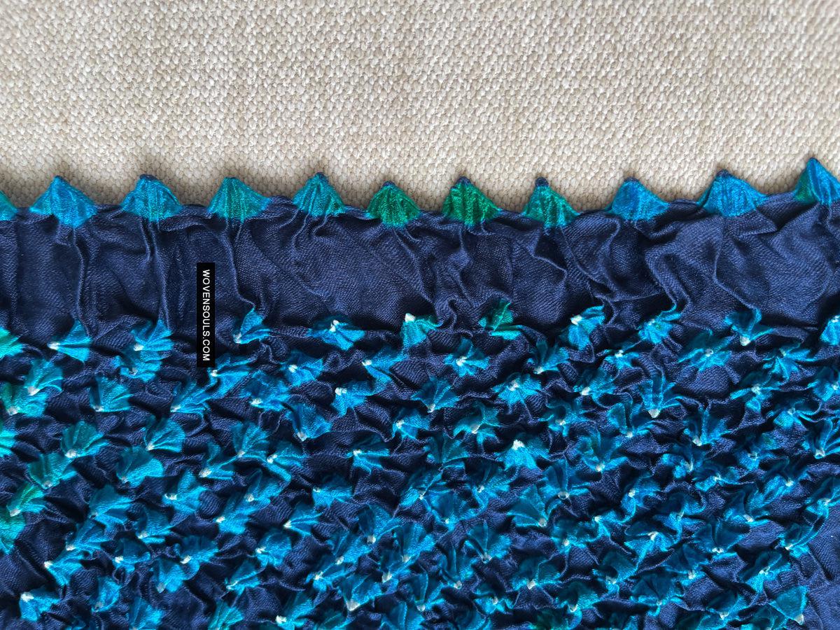 1708 Rajasthan Bandhani Bandhini Bandhej Sillk Tie-Dye Shawl Stole-WOVENSOULS Antique Textiles & Art Gallery