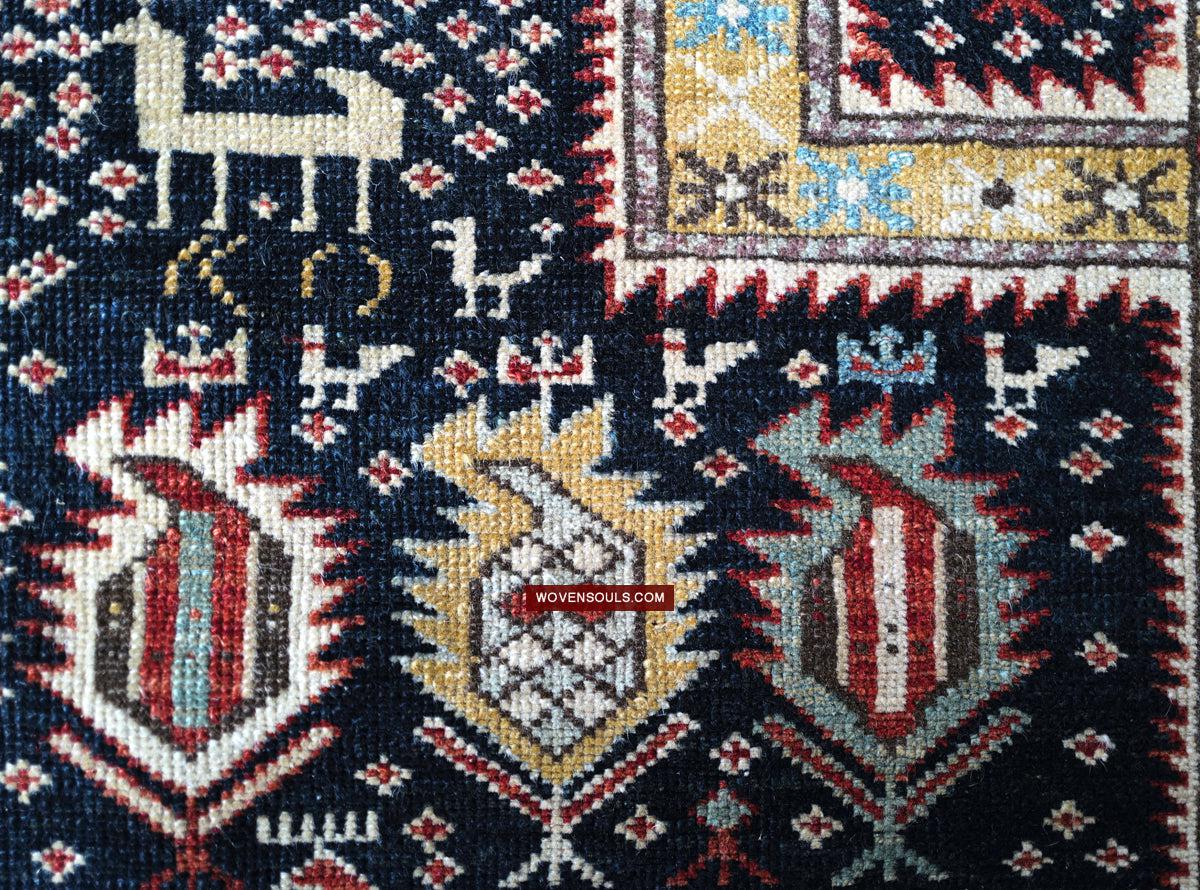 1717 SOLD Marasali Shirvan Prayer Rug with Birds - Wall Art Decor-WOVENSOULS Antique Textiles & Art Gallery