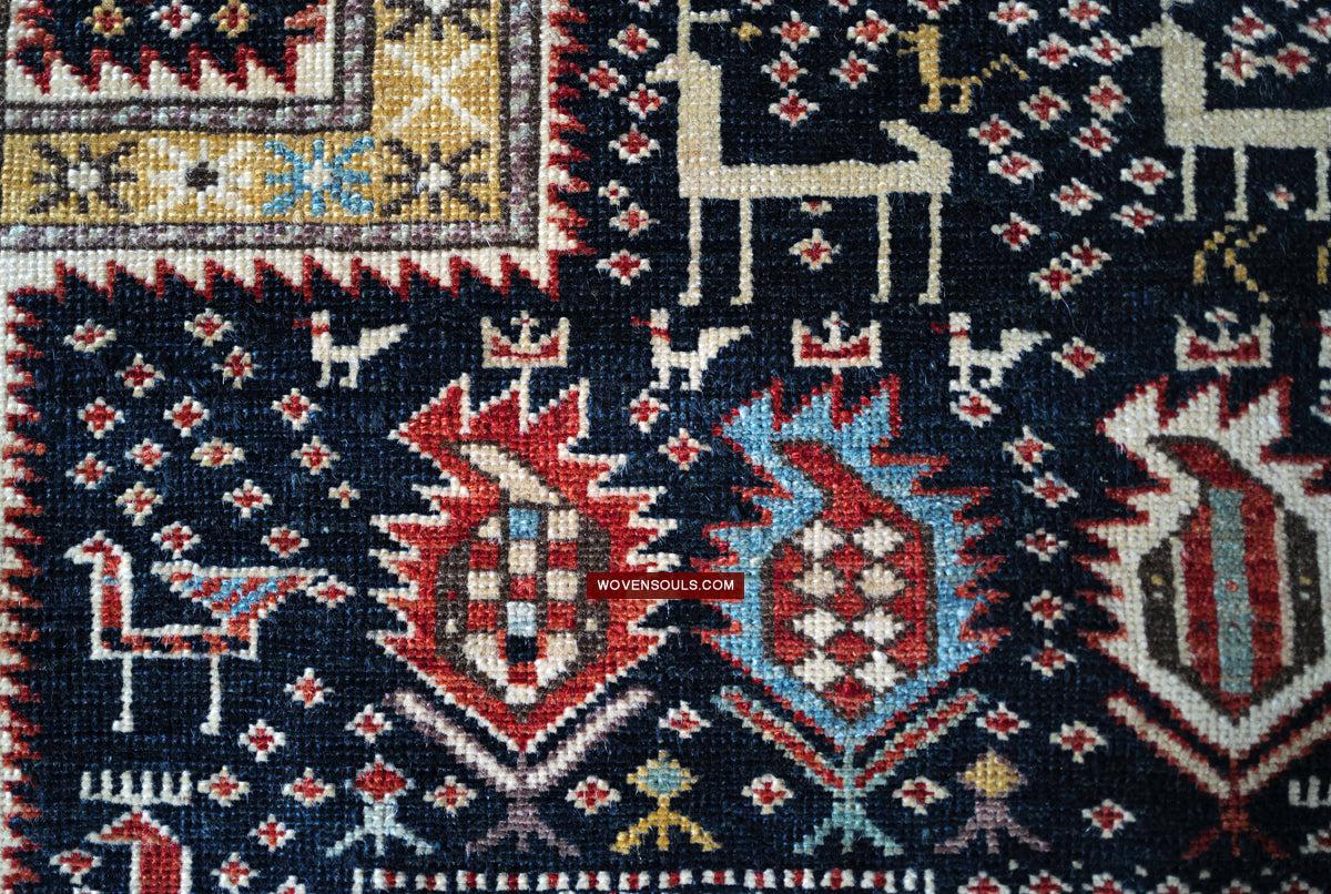 1717 SOLD Marasali Shirvan Prayer Rug with Birds - Wall Art Decor-WOVENSOULS Antique Textiles & Art Gallery