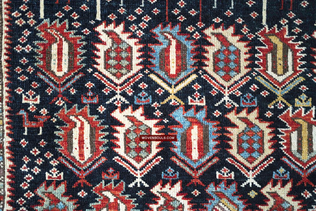 1717 SOLD Marasali Shirvan Prayer Rug with Birds - Wall Art Decor-WOVENSOULS Antique Textiles & Art Gallery