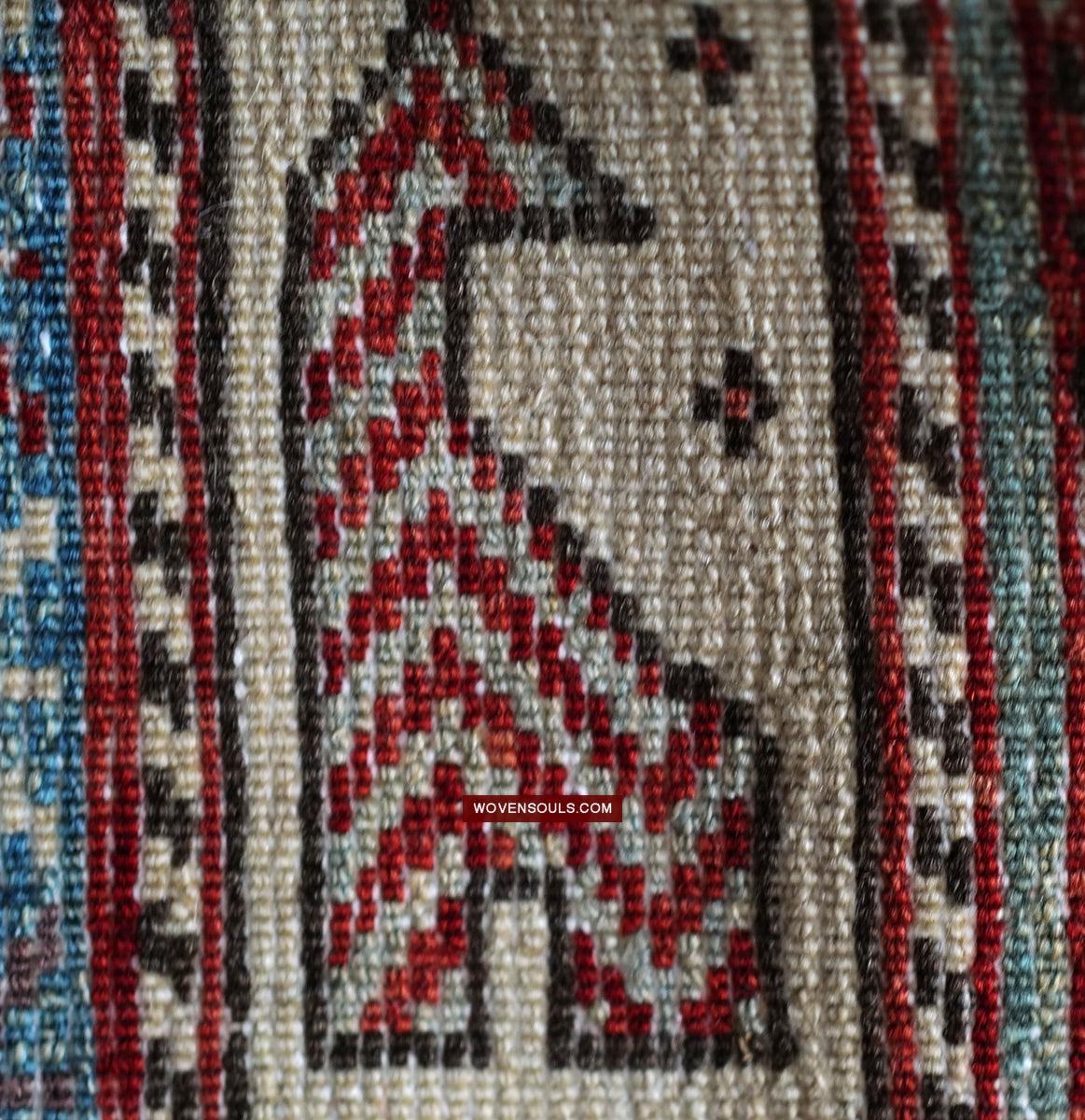 1717 SOLD Marasali Shirvan Prayer Rug with Birds - Wall Art Decor-WOVENSOULS Antique Textiles & Art Gallery