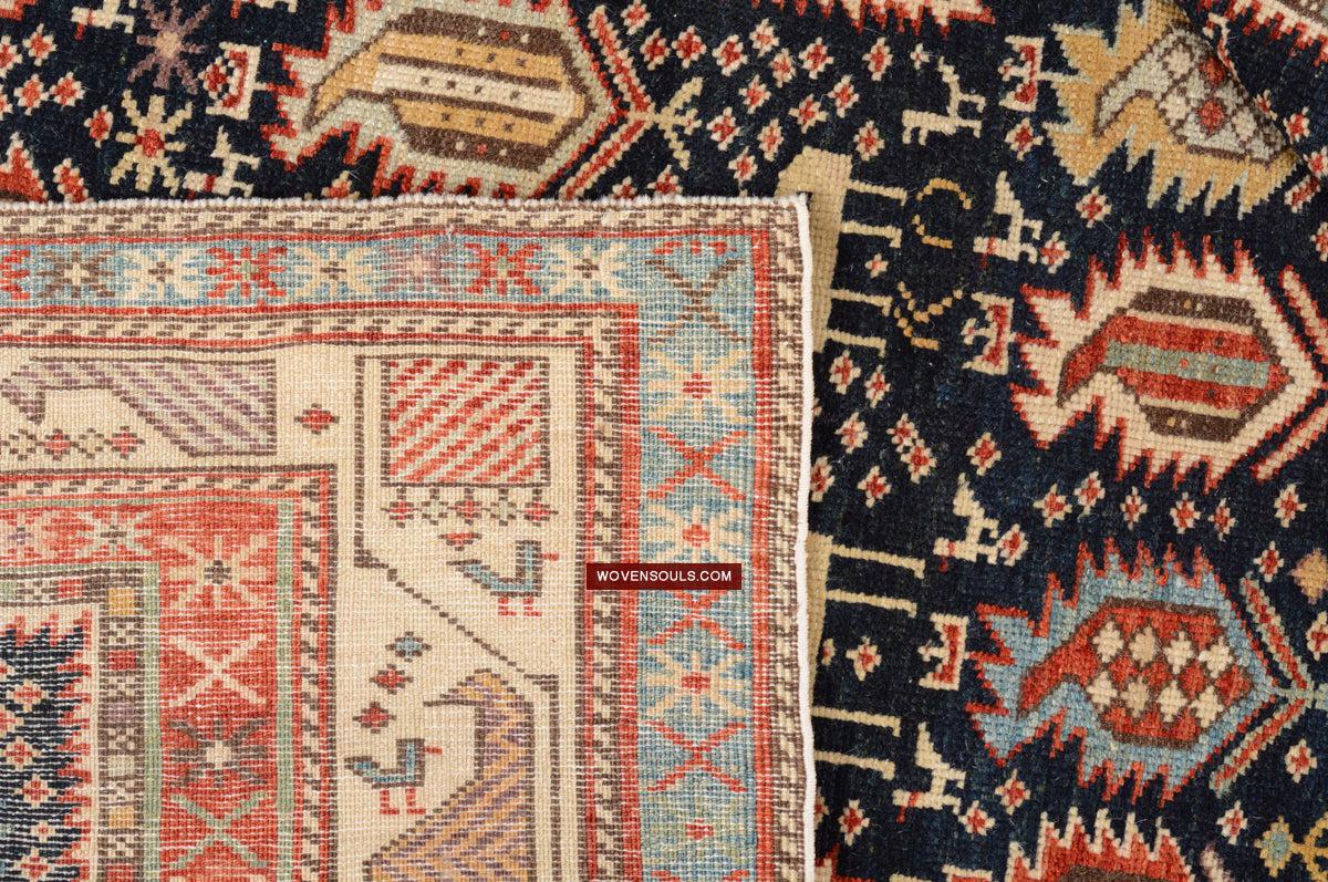 1717 SOLD Marasali Shirvan Prayer Rug with Birds - Wall Art Decor-WOVENSOULS Antique Textiles & Art Gallery