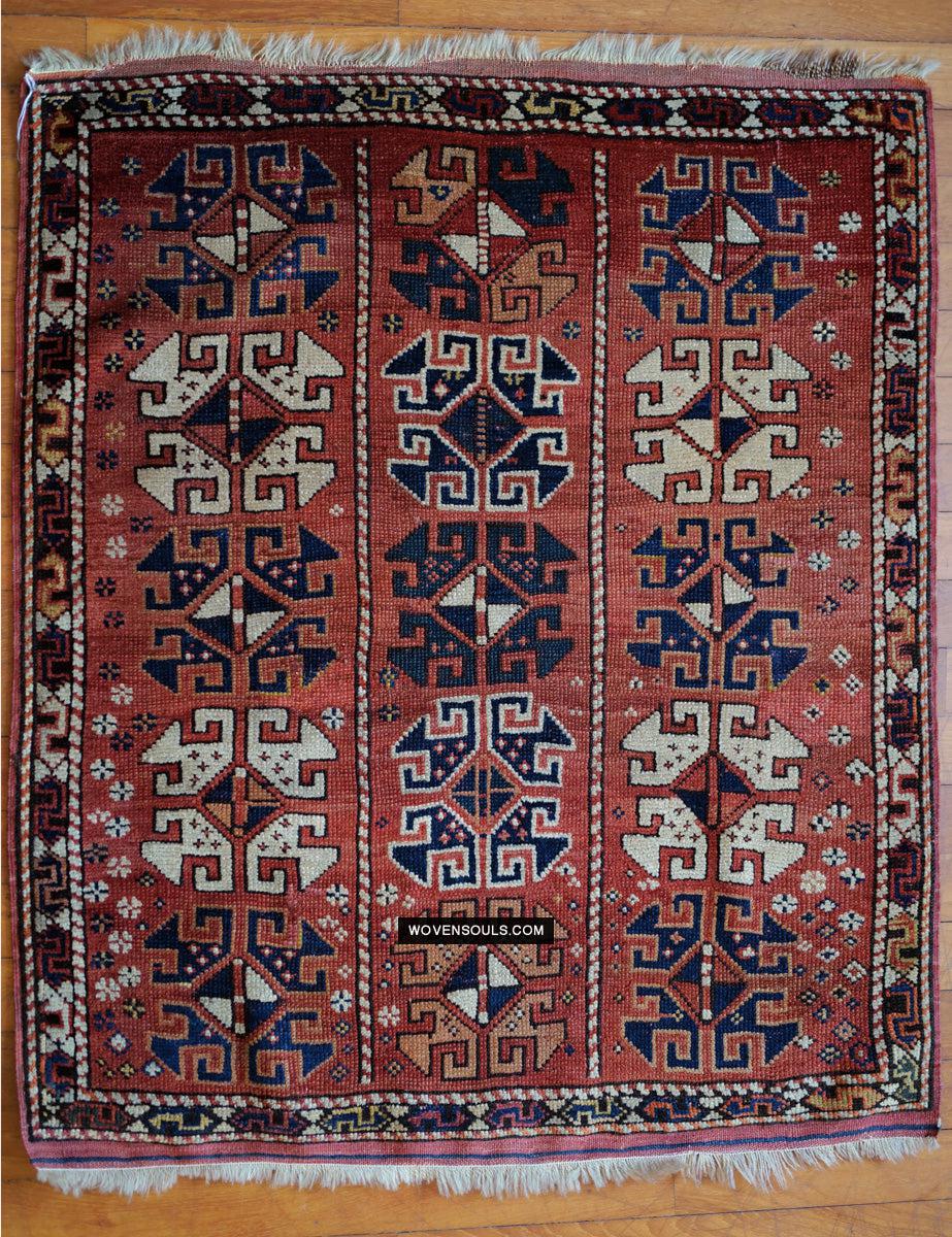 1719 Antique Bergama Turkish Rug Memling Guls?-WOVENSOULS Antique Textiles & Art Gallery