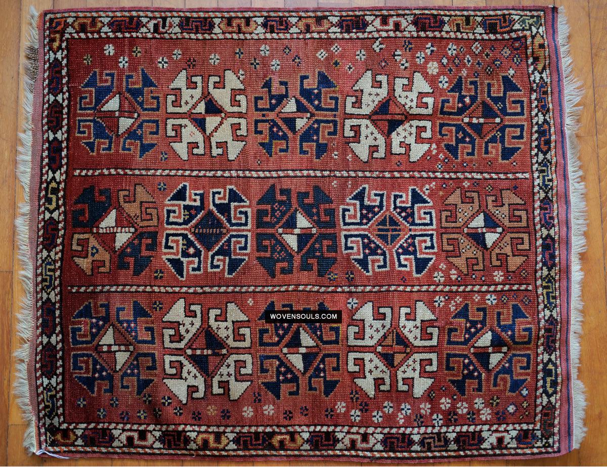 1719 Antique Bergama Turkish Rug Memling Guls?-WOVENSOULS Antique Textiles & Art Gallery