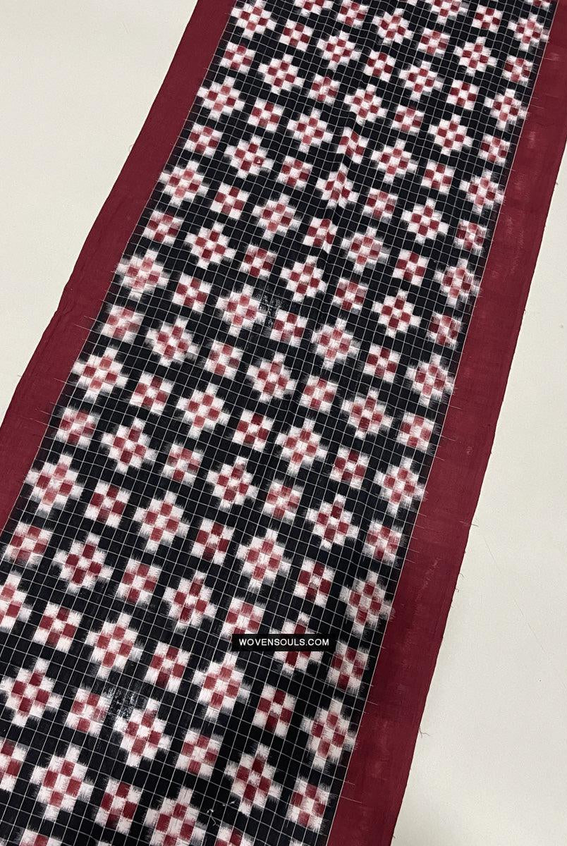 1722 Doppelter Ikat-Baumwollhandgewebter Schal Andhra Pradesh-WOVENSOULS Galerie für antike Textilien und Kunst