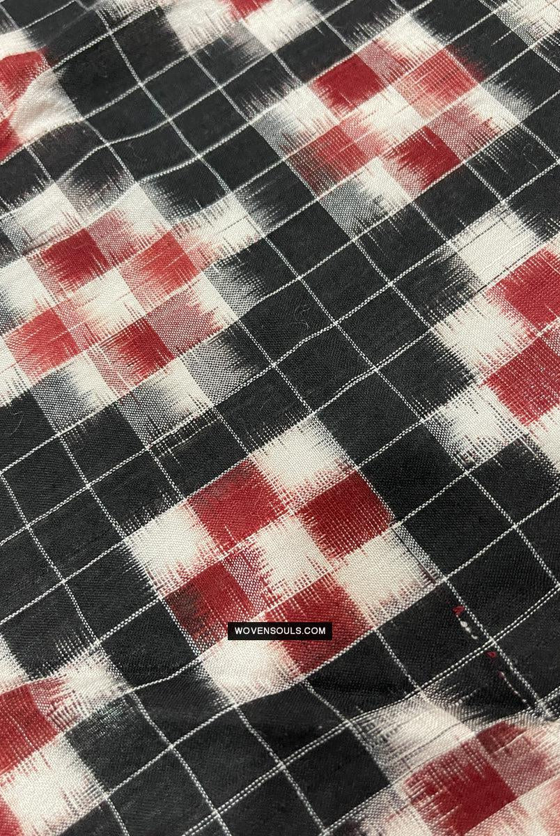 1722 Doppelter Ikat-Baumwollhandgewebter Schal Andhra Pradesh-WOVENSOULS Galerie für antike Textilien und Kunst