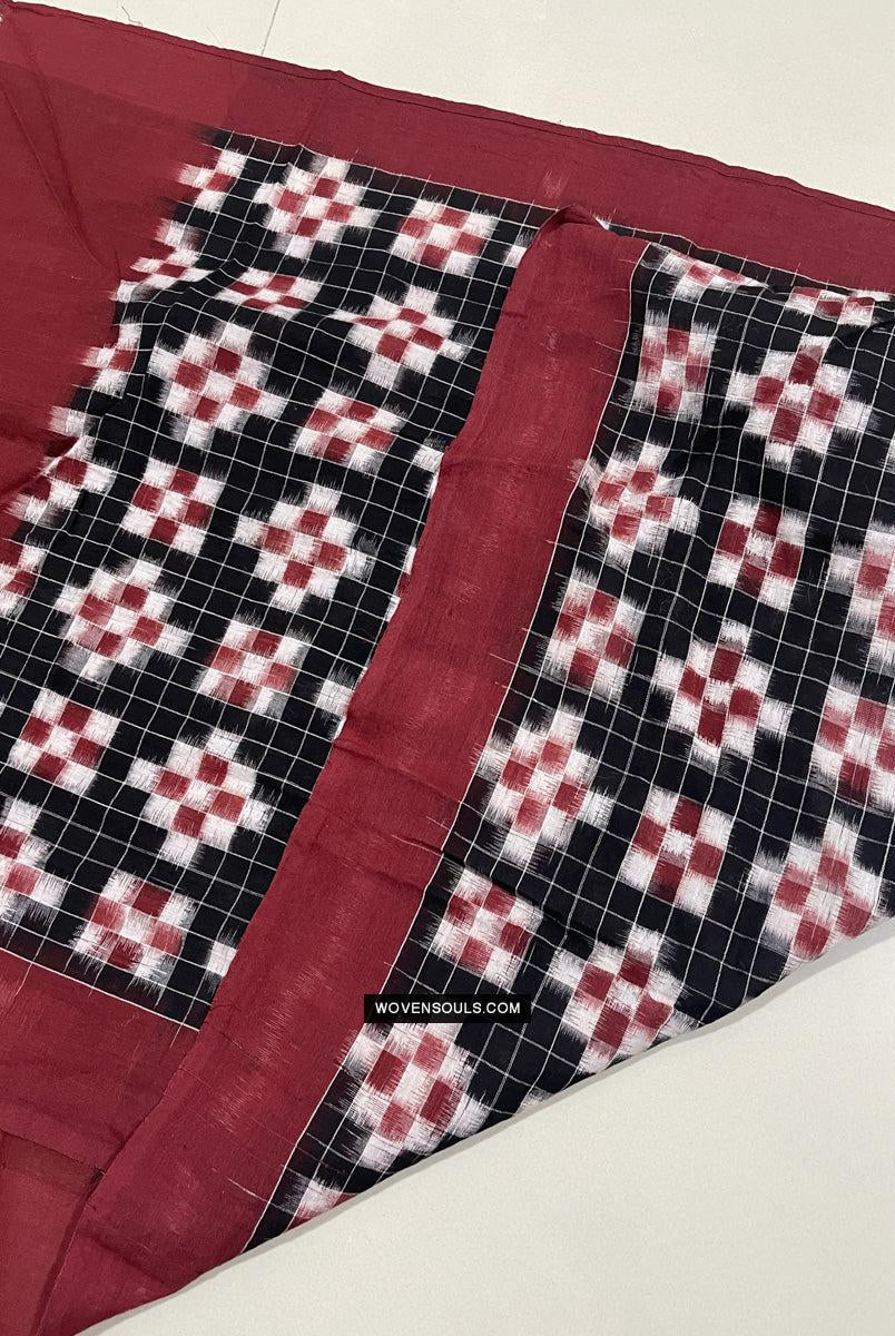 1722 Doppelter Ikat-Baumwollhandgewebter Schal Andhra Pradesh-WOVENSOULS Galerie für antike Textilien und Kunst