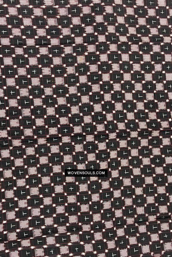1723 Doppelter Ikat-Baumwollhandgewebter Schal Andhra Pradesh-WOVENSOULS Galerie für antike Textilien und Kunst