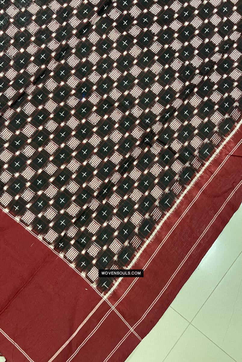 1723 Doppelter Ikat-Baumwollhandgewebter Schal Andhra Pradesh-WOVENSOULS Galerie für antike Textilien und Kunst