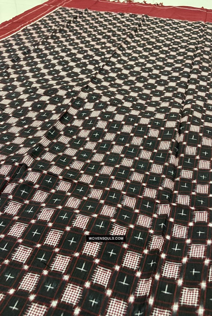 1723 Doppelter Ikat-Baumwollhandgewebter Schal Andhra Pradesh-WOVENSOULS Galerie für antike Textilien und Kunst