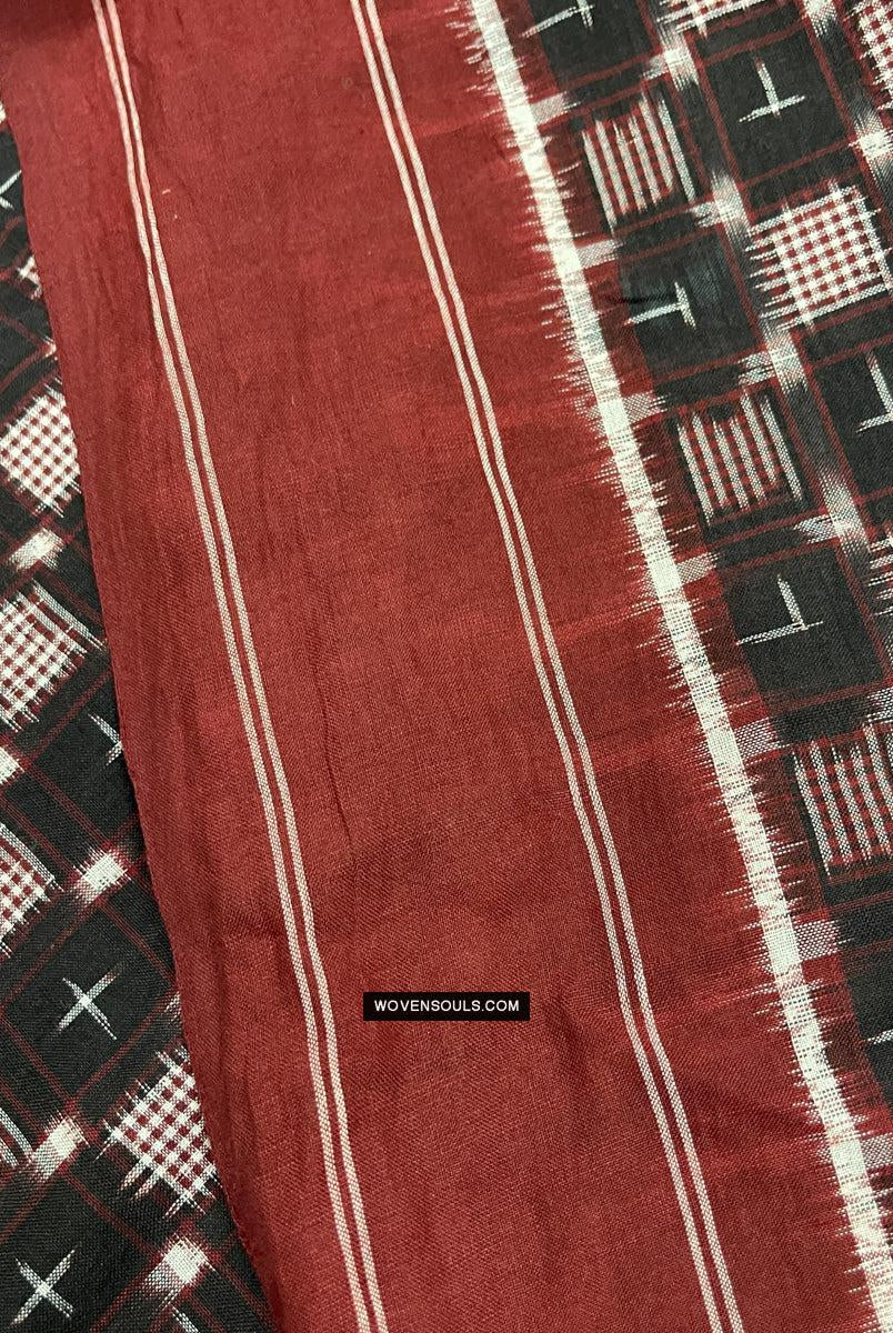 1723 Doppelter Ikat-Baumwollhandgewebter Schal Andhra Pradesh-WOVENSOULS Galerie für antike Textilien und Kunst