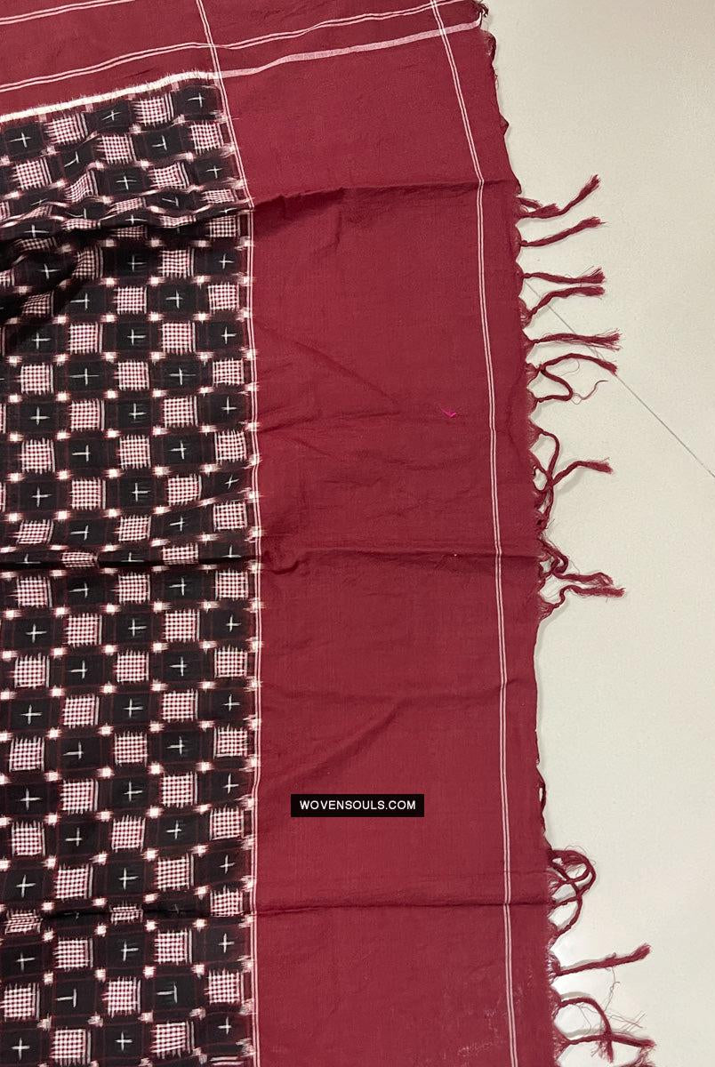 1723 Doppelter Ikat-Baumwollhandgewebter Schal Andhra Pradesh-WOVENSOULS Galerie für antike Textilien und Kunst