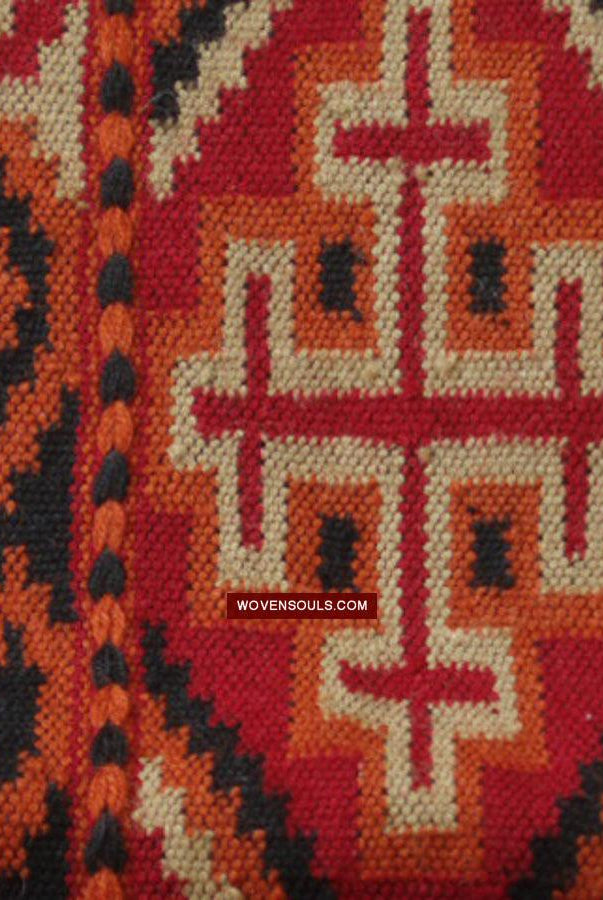 1724 Rare Yak Wool Shawl Himachal-WOVENSOULS Antique Textiles & Art Gallery