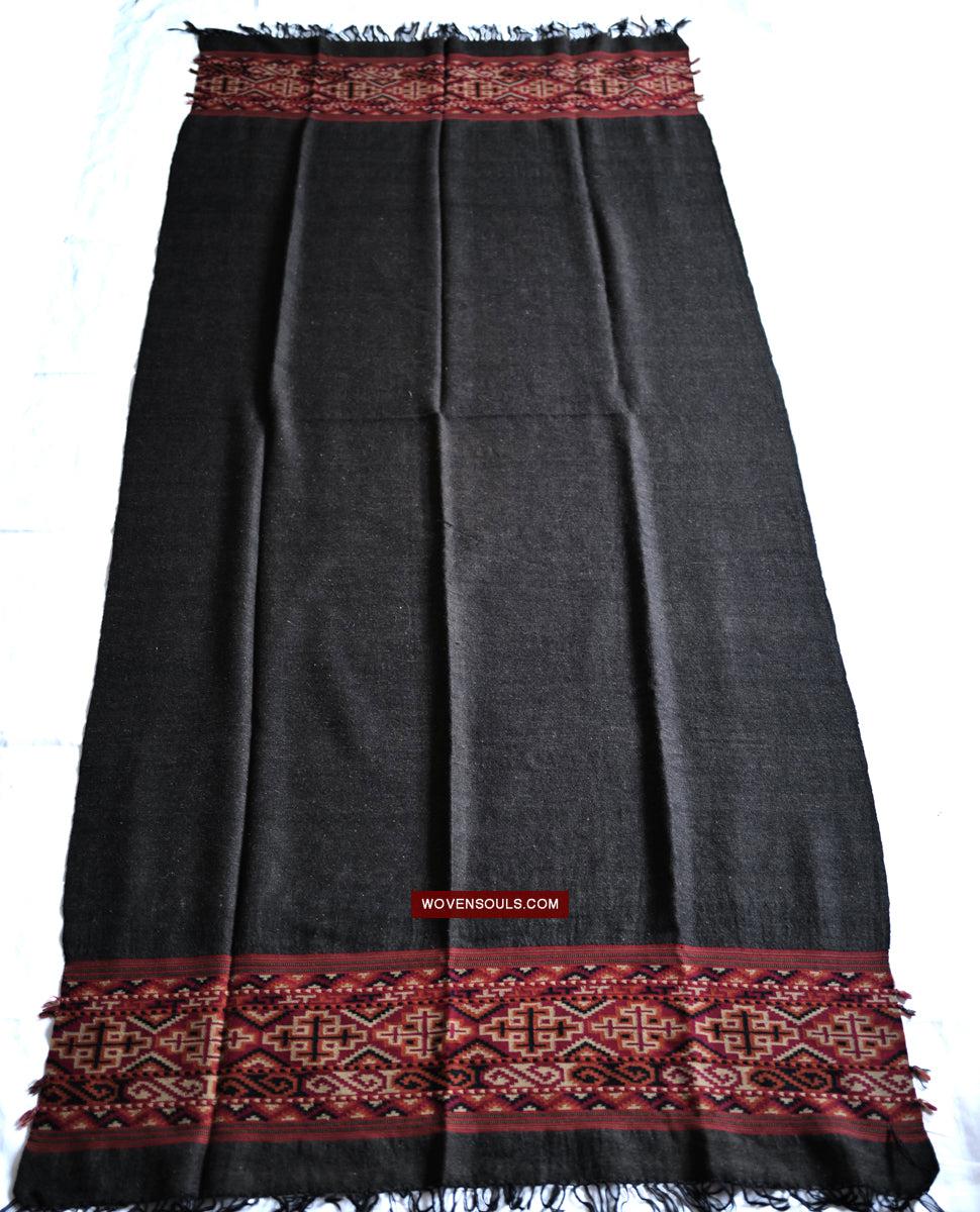 1724 Rare Yak Wool Shawl Himachal-WOVENSOULS Antique Textiles & Art Gallery