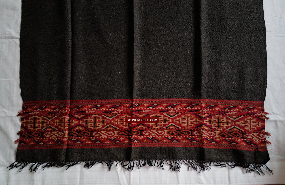 1724 Rare Yak Wool Shawl Himachal-WOVENSOULS Antique Textiles & Art Gallery