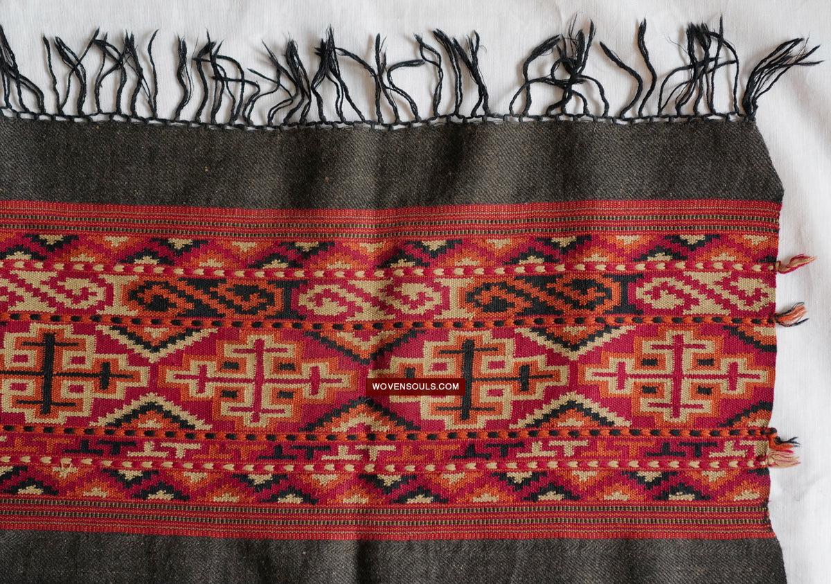 1724 Rare Yak Wool Shawl Himachal-WOVENSOULS Antique Textiles & Art Gallery