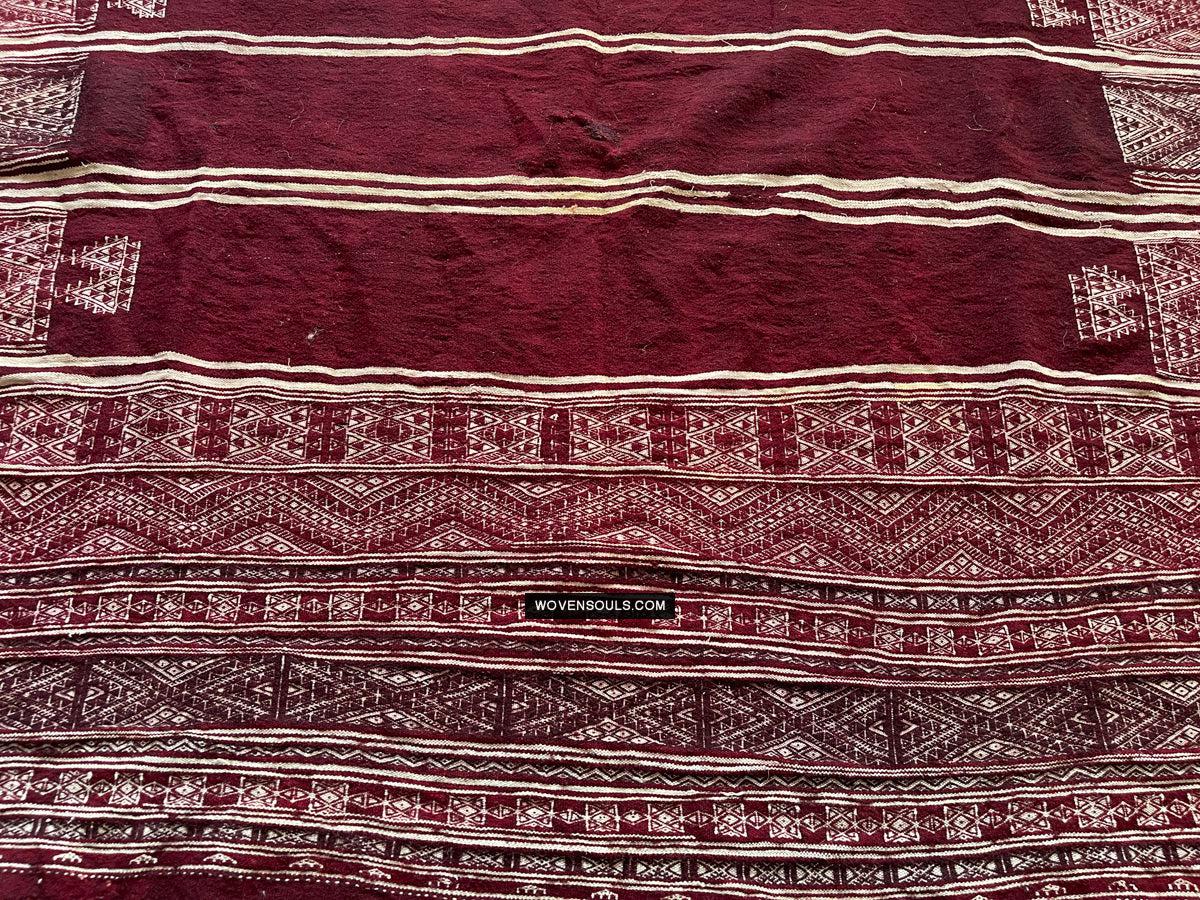1733 - Old Tunisian Shawl - Berber People-WOVENSOULS Antique Textiles & Art Gallery