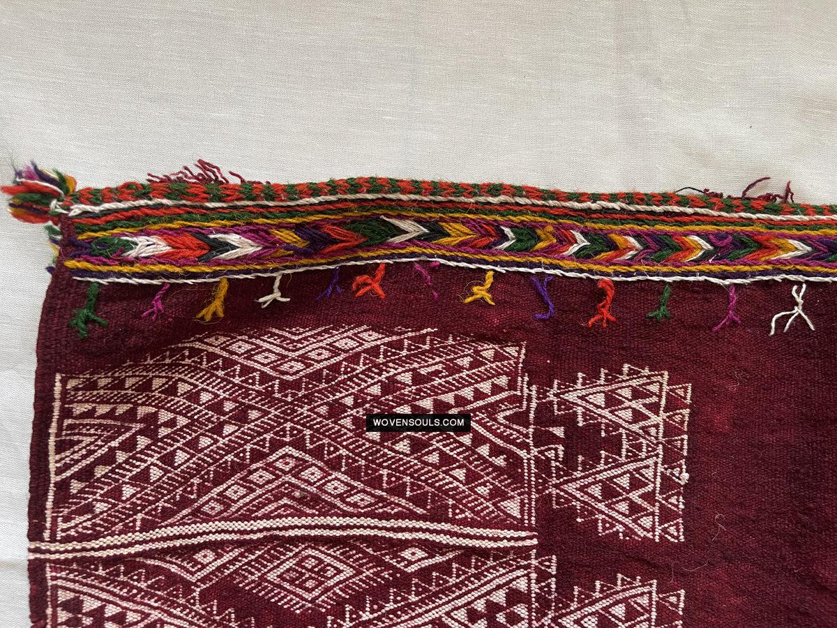 1733 - Old Tunisian Shawl - Berber People-WOVENSOULS Antique Textiles & Art Gallery