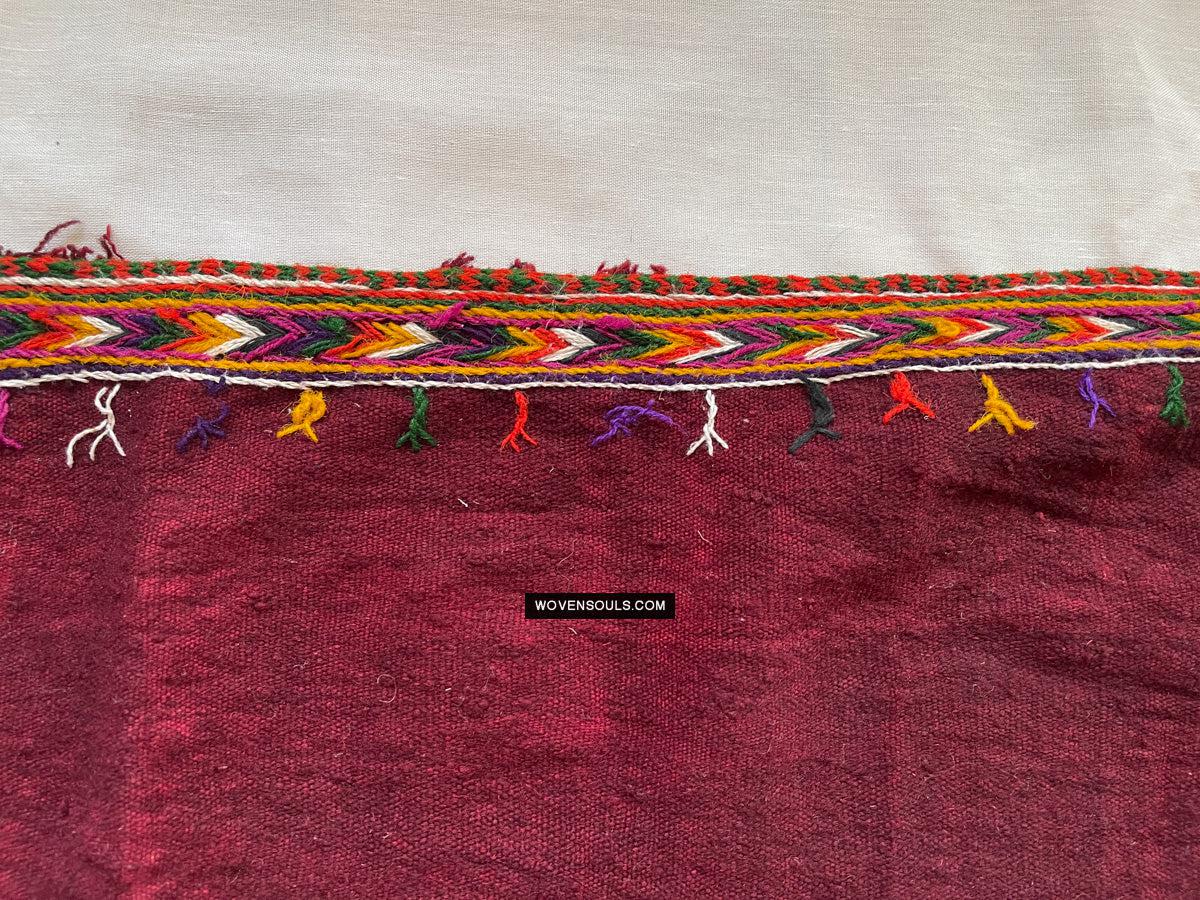 1733 - Old Tunisian Shawl - Berber People-WOVENSOULS Antique Textiles & Art Gallery