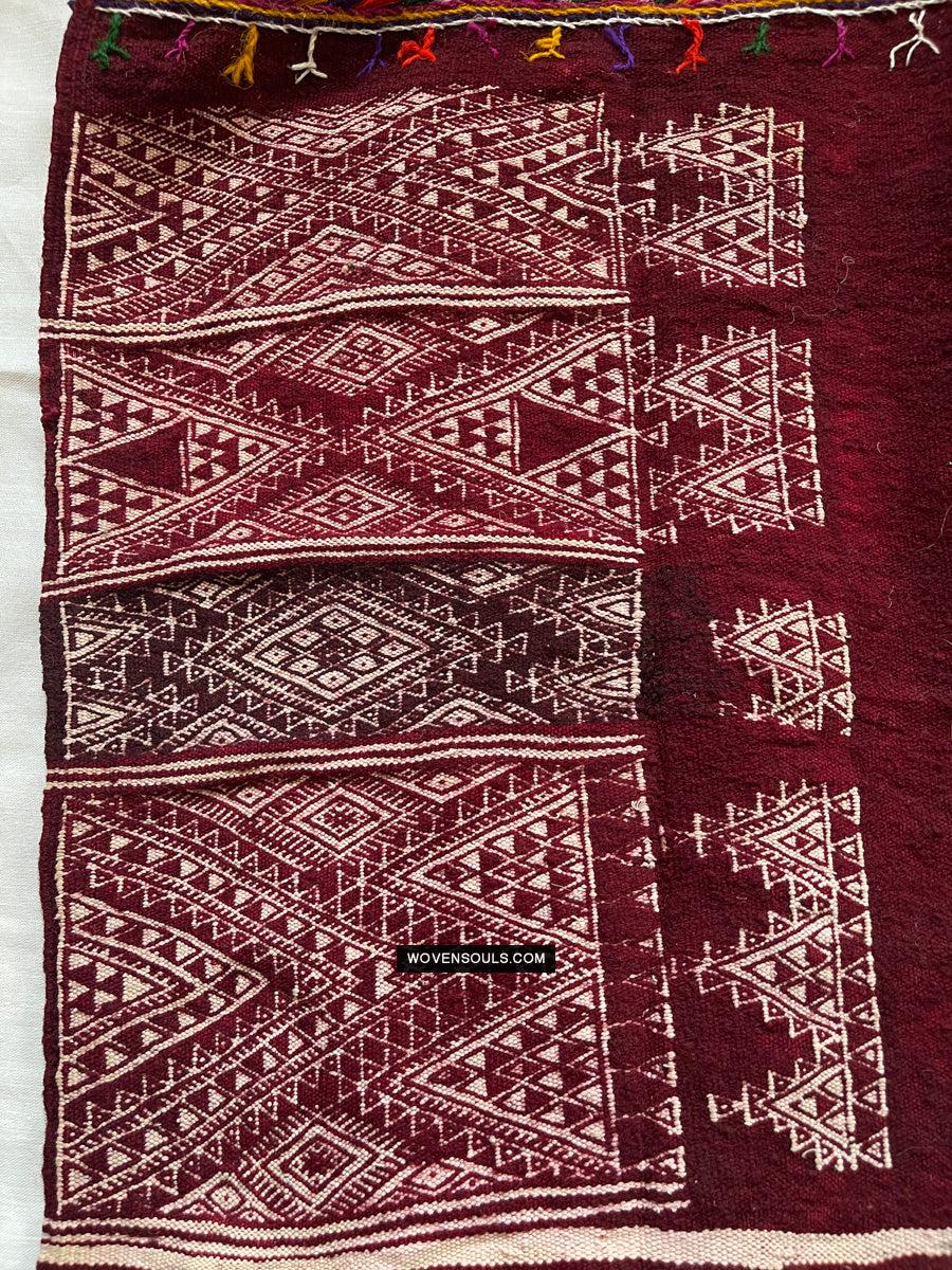 1733 - Old Tunisian Shawl - Berber People-WOVENSOULS Antique Textiles & Art Gallery
