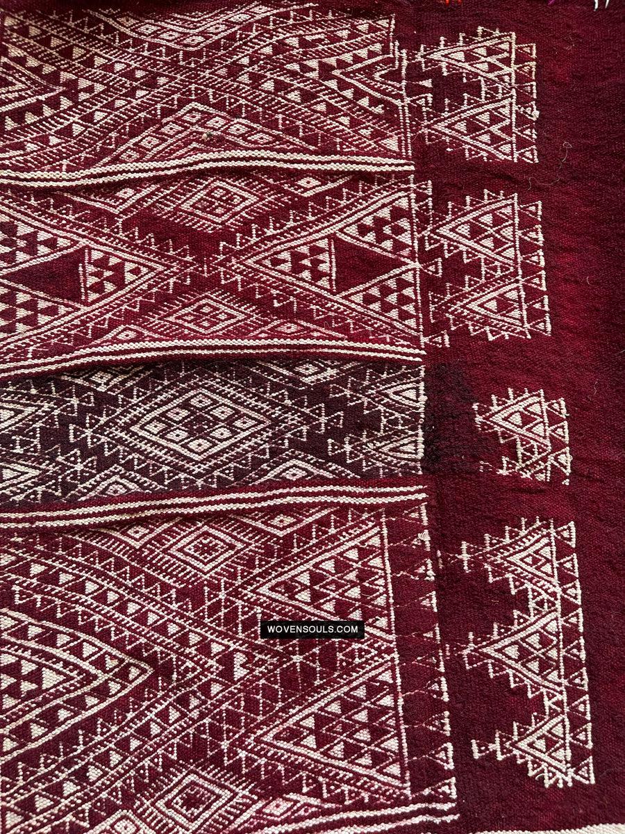 1733 - Old Tunisian Shawl - Berber People-WOVENSOULS Antique Textiles & Art Gallery