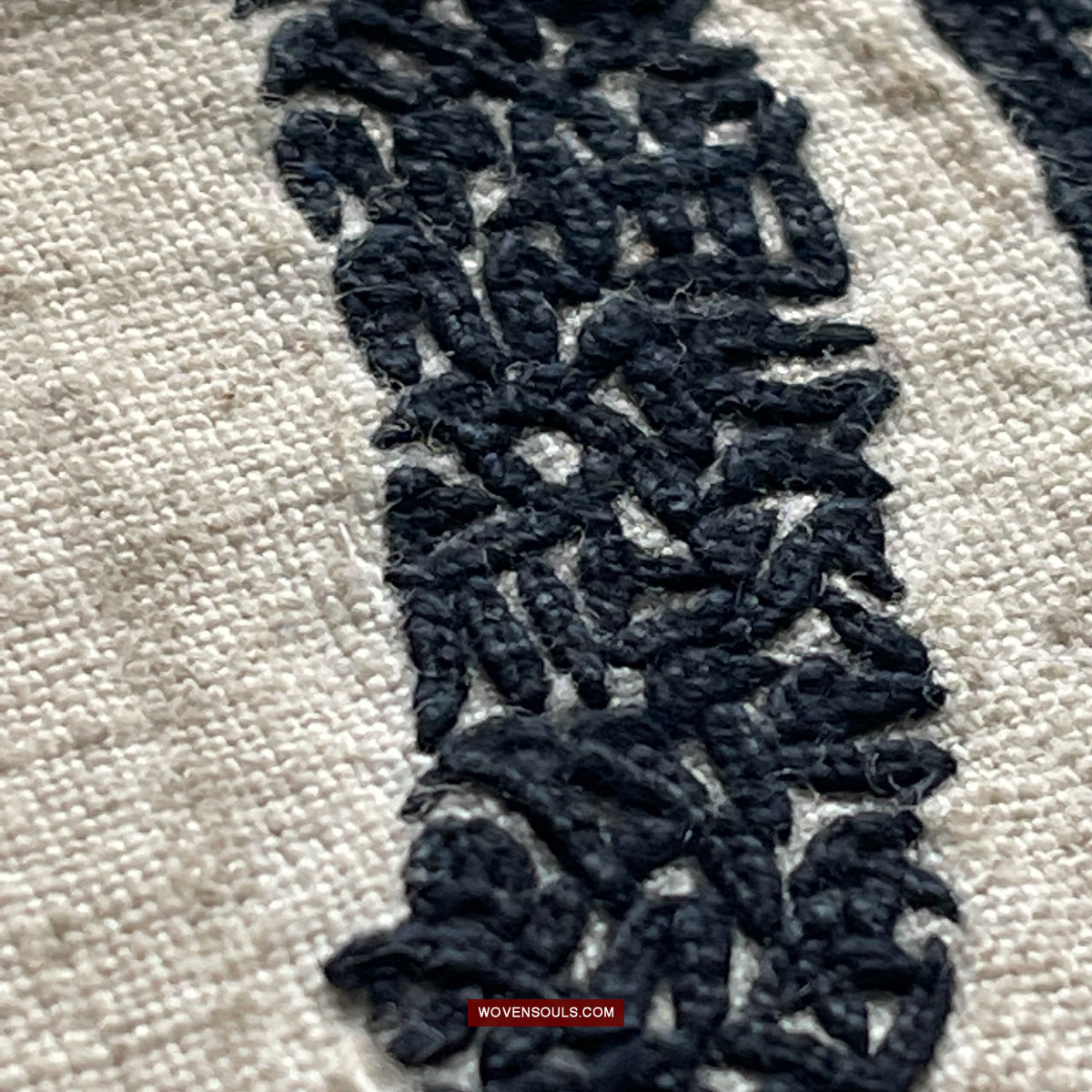 1736 Old Yao Cover Cloth for Celestial Crown - with Inscription in Embroidery-WOVENSOULS Antique Textiles & Art Gallery