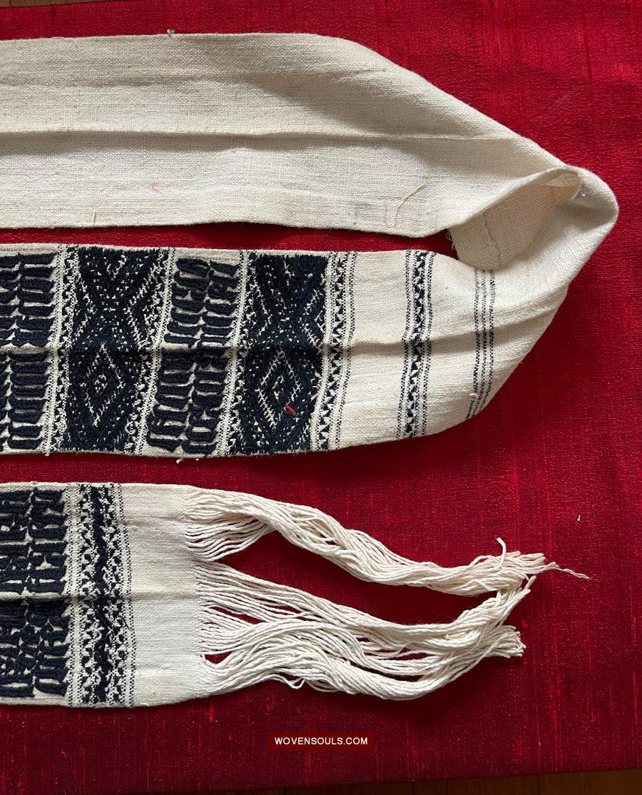 1738 Old Yao Shaman Sash with Inscription in Embroidery-WOVENSOULS Antique Textiles & Art Gallery