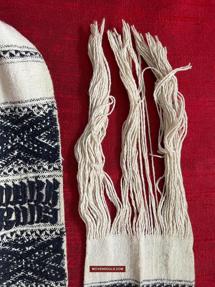 1738 Old Yao Shaman Sash with Inscription in Embroidery-WOVENSOULS Antique Textiles & Art Gallery