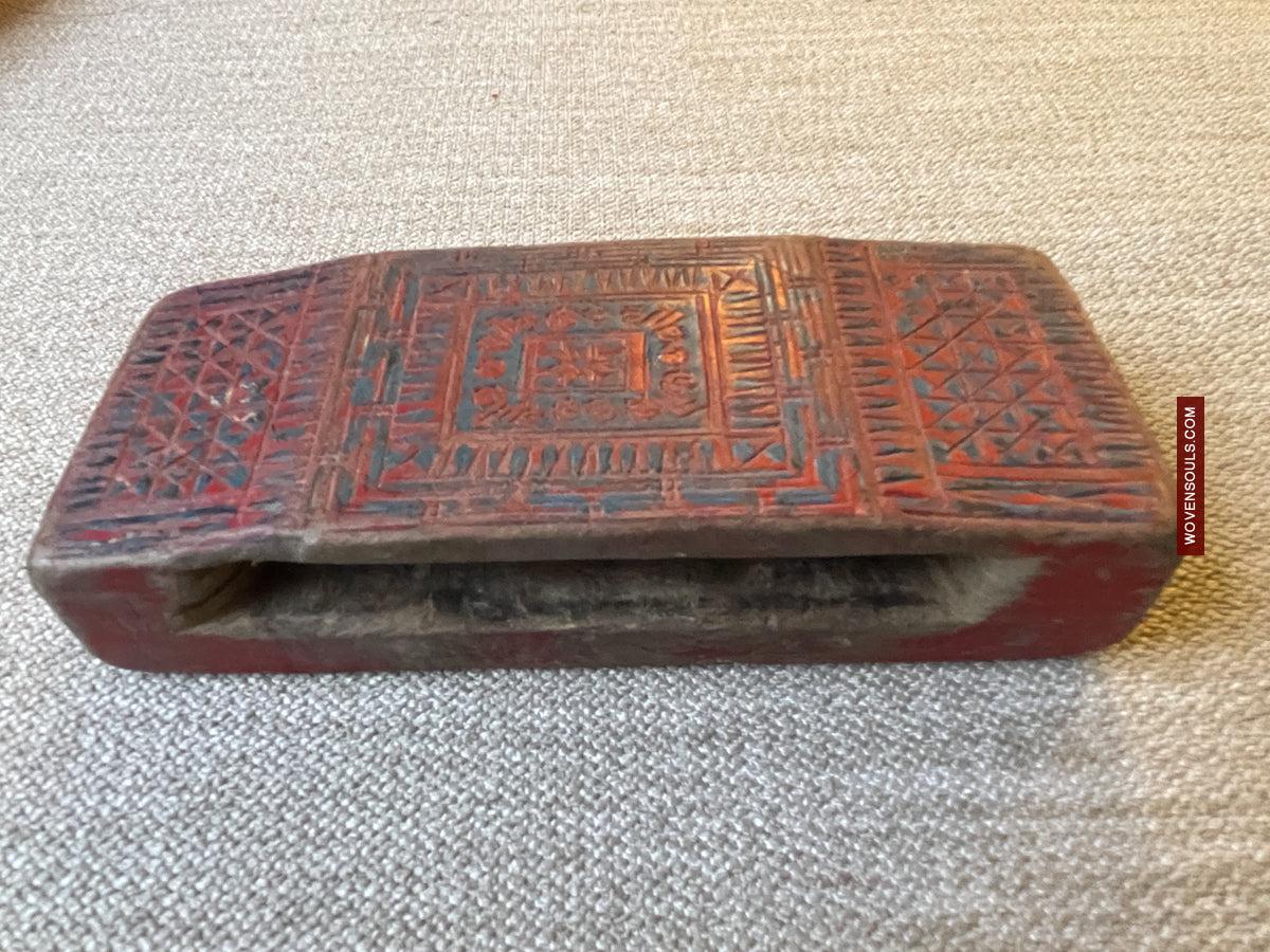 1740 Three Old Vietnam Tribal Knife Holder Mounts for Men's Belts-WOVENSOULS Antique Textiles & Art Gallery