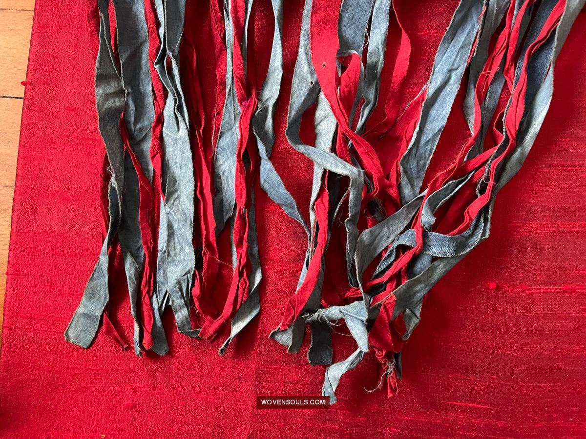 1745 Antique Hilltribe Shaman Shoulder Cloth - Textile Art-WOVENSOULS Antique Textiles & Art Gallery