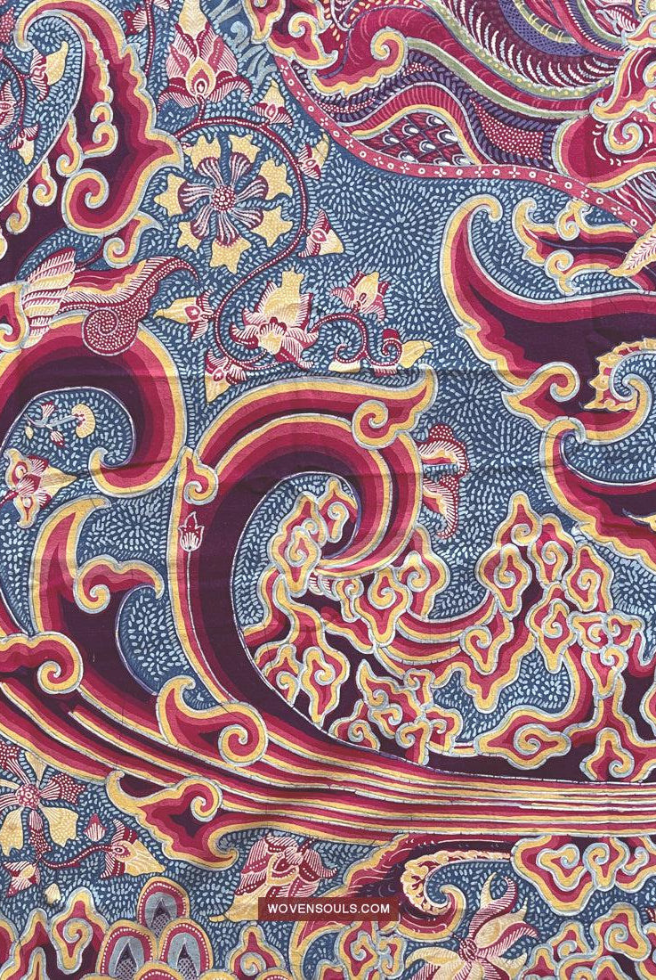 1746 Mahabharata Hindu-Szene in Cirebon Javanese Batik Tulis Art-WOVENSOULS Galerie für antike Textilien und Kunst