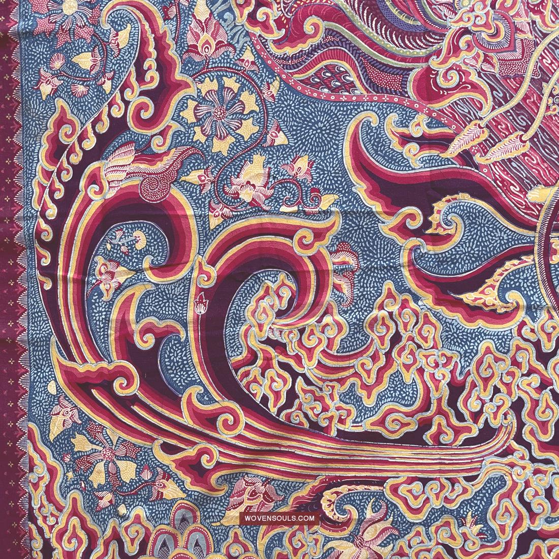 1746 Mahabharata Hindu Scene in Cirebon Javanese Batik Tulis Art-WOVENSOULS Antique Textiles & Art Gallery