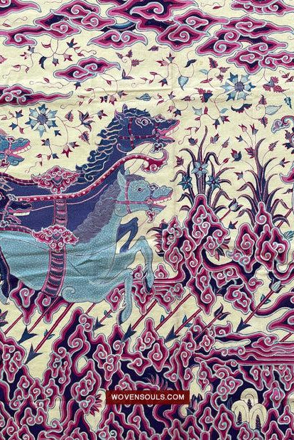 1747 Mahabharata Hindu-Szene in Cirebon Javanese Batik Tulis Art-WOVENSOULS Galerie für antike Textilien und Kunst
