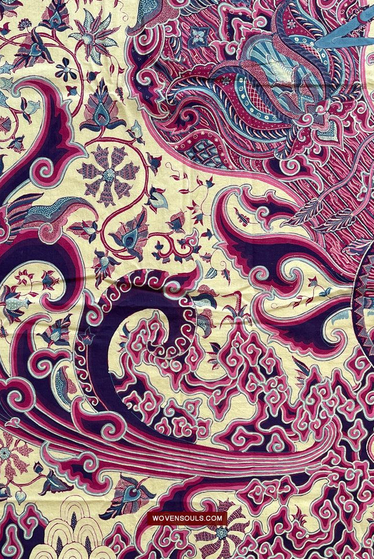 1747 Mahabharata Hindu-Szene in Cirebon Javanese Batik Tulis Art-WOVENSOULS Galerie für antike Textilien und Kunst
