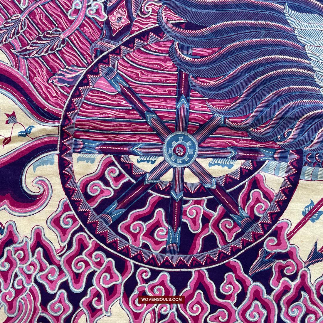 1747 Mahabharata Hindu Scene in Cirebon Javanese Batik Tulis Art-WOVENSOULS Antique Textiles & Art Gallery