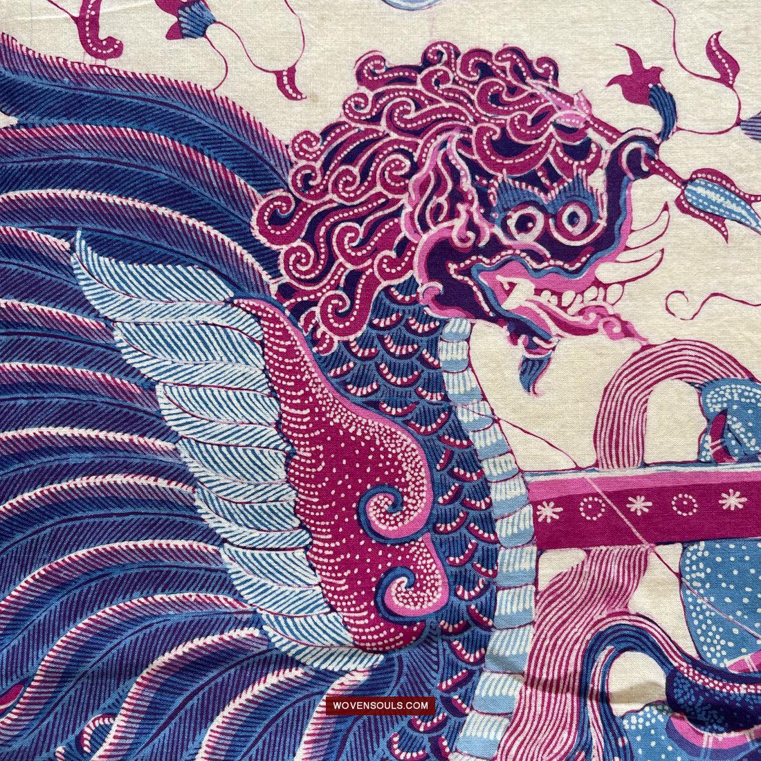 1747 Mahabharata Hindu Scene in Cirebon Javanese Batik Tulis Art-WOVENSOULS Antique Textiles & Art Gallery