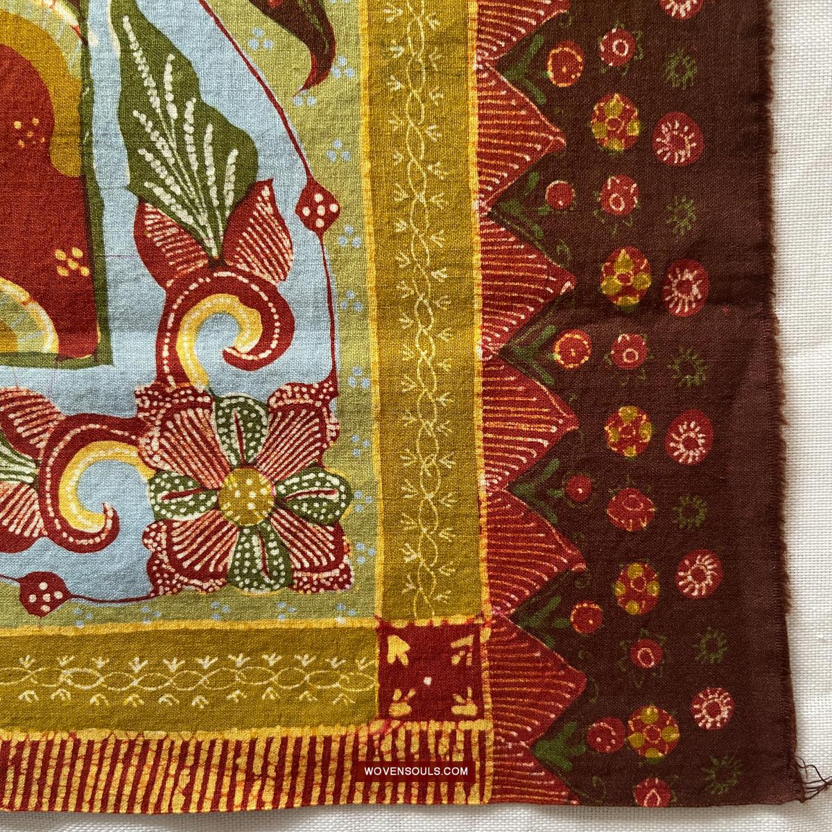 1748 Ramayan Scene in Batik - Hanuman - Cirebon Javanese Batik Tulis Artwork-WOVENSOULS Antique Textiles & Art Gallery