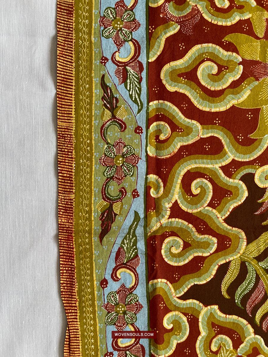 1748 Ramayan Scene in Batik - Hanuman - Cirebon Javanese Batik Tulis Artwork-WOVENSOULS Antique Textiles & Art Gallery