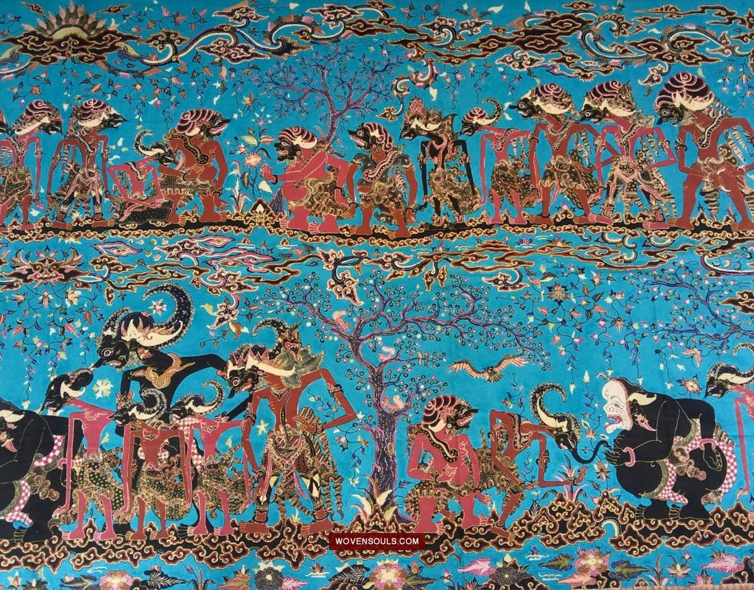 1749 Indonesian Art Cirebon Javanese Batik Tulis Artwork - Punakawan Cirebonan-WOVENSOULS Antique Textiles & Art Gallery