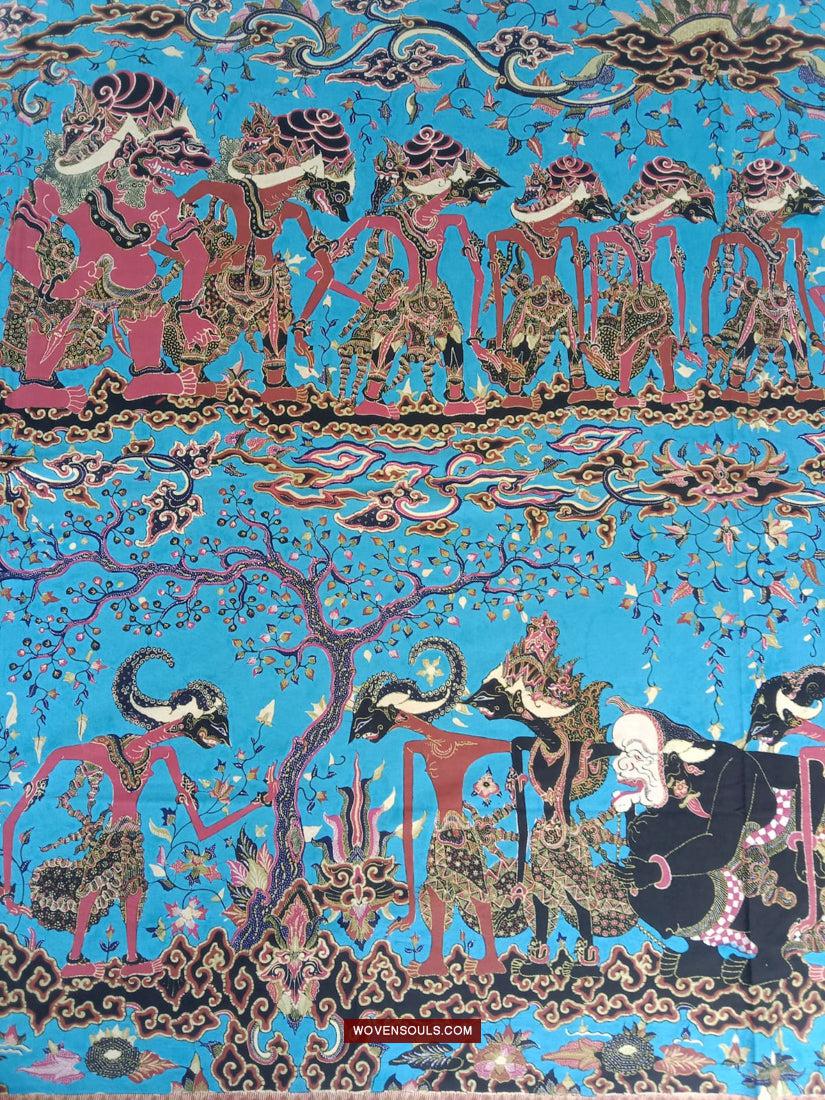 1749 Indonesian Art Cirebon Javanese Batik Tulis Artwork - Punakawan Cirebonan-WOVENSOULS Antique Textiles & Art Gallery
