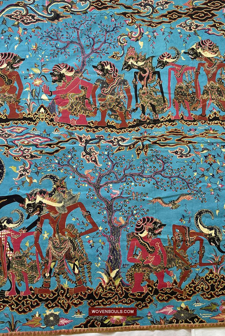 1749 indonesische Kunst Cirebon Javanese Batik Tulis Kunstwerk - Punakawan Cirebonan-WOVENSOULS Galerie für antike Textilien und Kunst