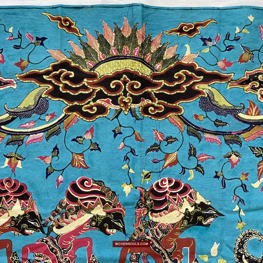 1749 Indonesian Art Cirebon Javanese Batik Tulis Artwork - Punakawan Cirebonan-WOVENSOULS Antique Textiles & Art Gallery