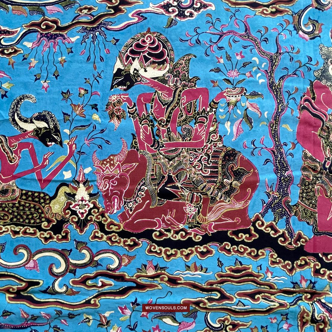 1749 Indonesian Art Cirebon Javanese Batik Tulis Artwork - Punakawan Cirebonan-WOVENSOULS Antique Textiles & Art Gallery