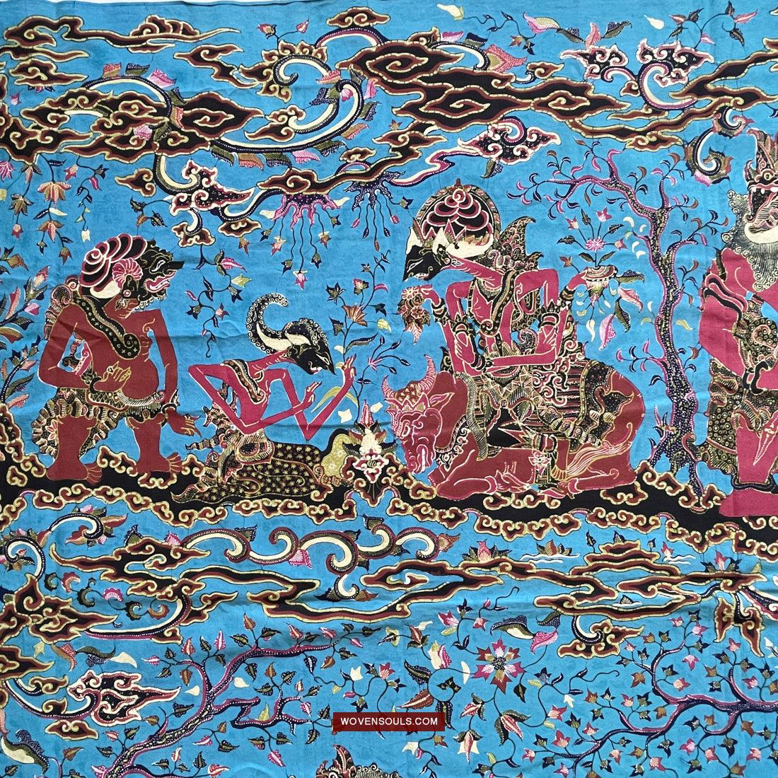 1749 Indonesian Art Cirebon Javanese Batik Tulis Artwork - Punakawan Cirebonan-WOVENSOULS Antique Textiles & Art Gallery