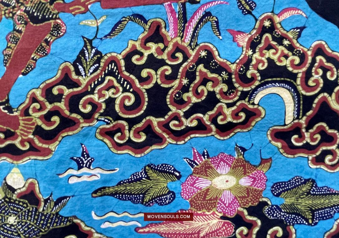 1749 Indonesian Art Cirebon Javanese Batik Tulis Artwork - Punakawan Cirebonan-WOVENSOULS Antique Textiles & Art Gallery