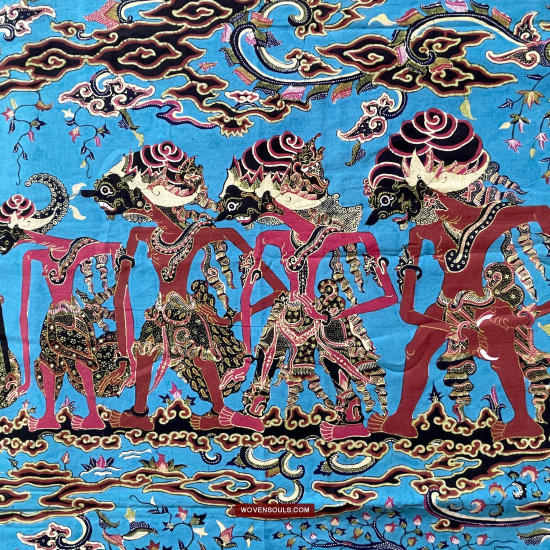 1749 Indonesian Art Cirebon Javanese Batik Tulis Artwork - Punakawan Cirebonan-WOVENSOULS Antique Textiles & Art Gallery