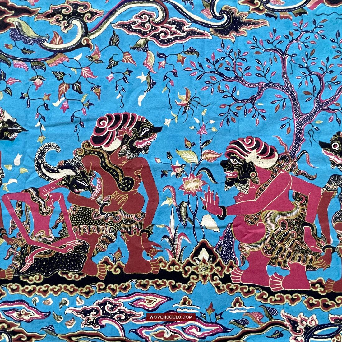 1749 Indonesian Art Cirebon Javanese Batik Tulis Artwork - Punakawan Cirebonan-WOVENSOULS Antique Textiles & Art Gallery