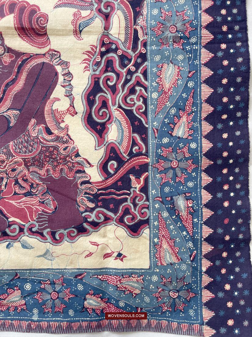 1750 Indonesian Hindu Art Batik Tulis - Mahabharat - Pandava with Shiva - Ujian Pandewa