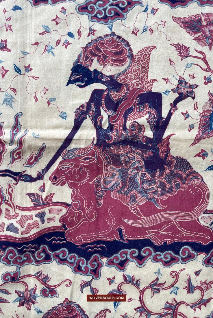1750 Indonesian Hindu Art Batik Tulis - Mahabharat - Pandava with Shiva - Ujian Pandewa