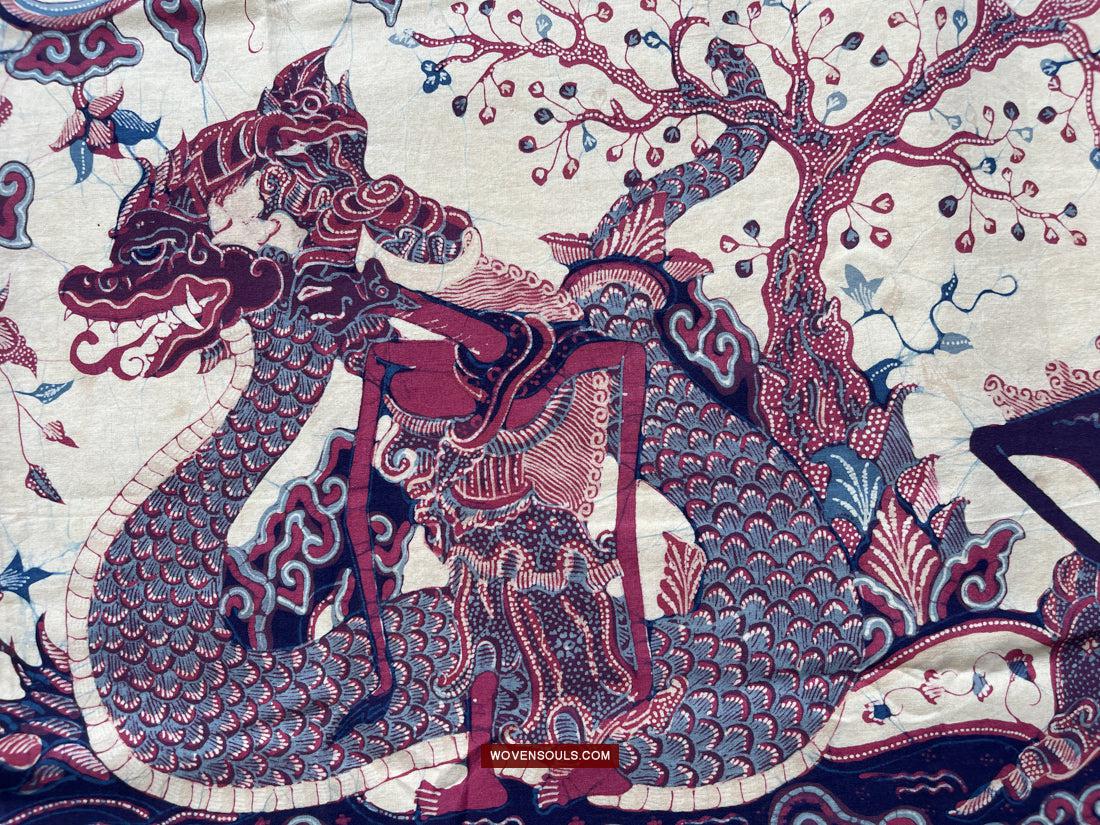 1750 Indonesian Hindu Art Batik Tulis - Mahabharat - Pandava with Shiva - Ujian Pandewa